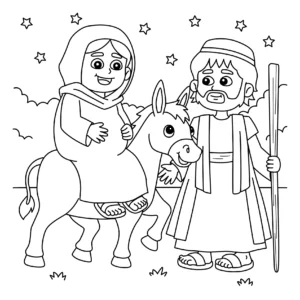 Święta Rodzina w drodze do Betlejem