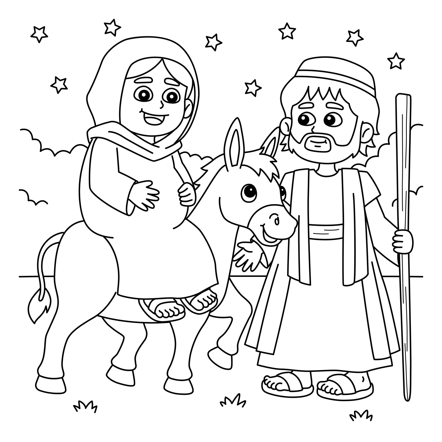 Święta Rodzina w drodze do Betlejem