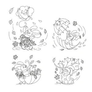 Jesienne zabawy króliczków