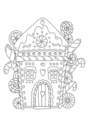 Domek z piernika i słodycze