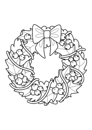 Świąteczny wieniec z ostrokrzewu