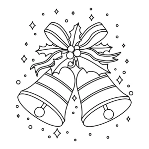 Świąteczne dzwonki z ostrokrzewem