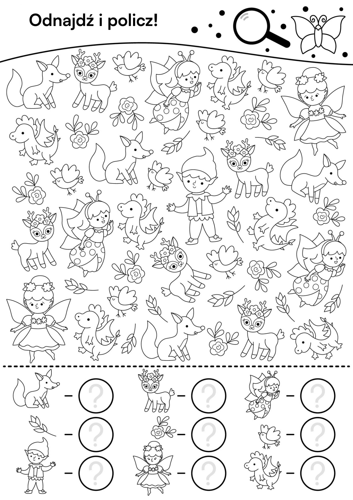 Wyszukiwanka „Wróżki, elfy i leśne zwierzątka”