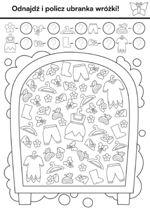 Wyszukiwanka „Policz ubranka w szafie wróżki”